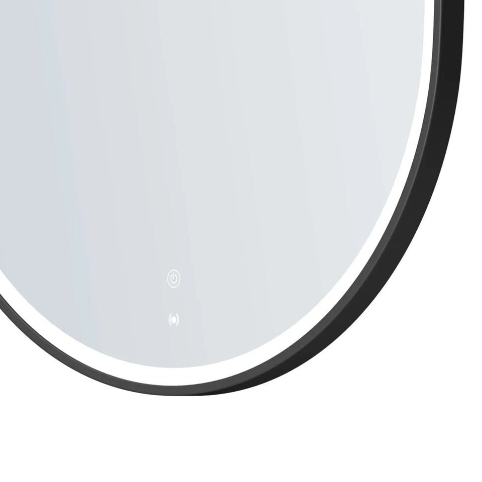 Otti LED Noosa 1500mm x 750mm Metal Frame Mirror - Black
