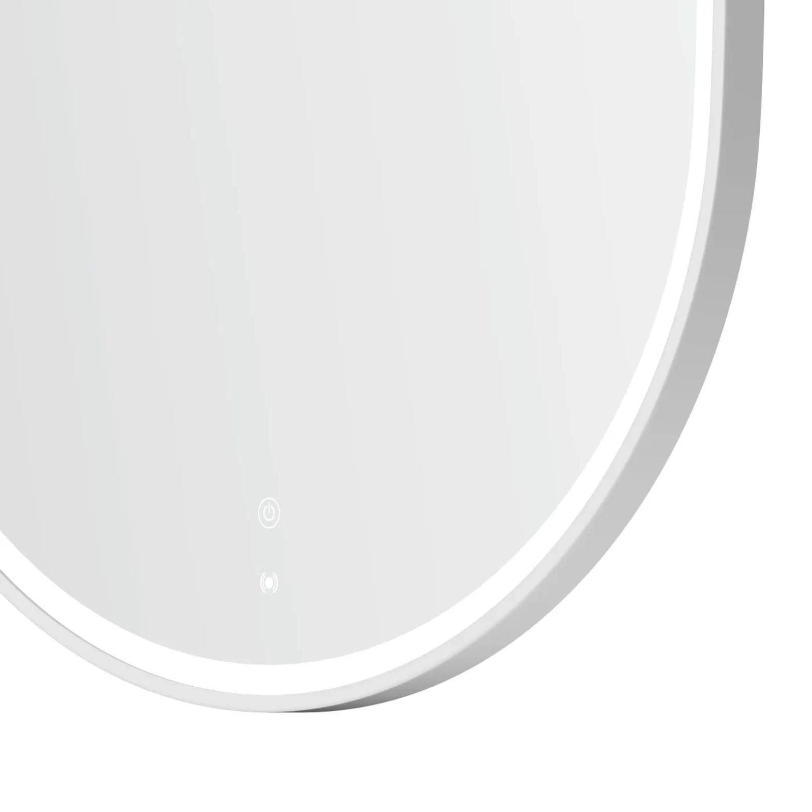 Otti LED Noosa 900mm x 450mm Metal Frame Mirror White Frame Zoom LED-MF9045W-N | The Blue Space