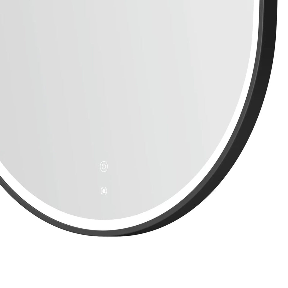 Otti LED Noosa 900mm x 600mm Metal Frame Tuffi Mirror - Black