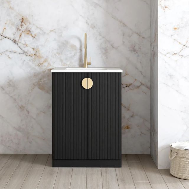 Otti Marlo Black 650mm Mini Laundry  | The Blue Space