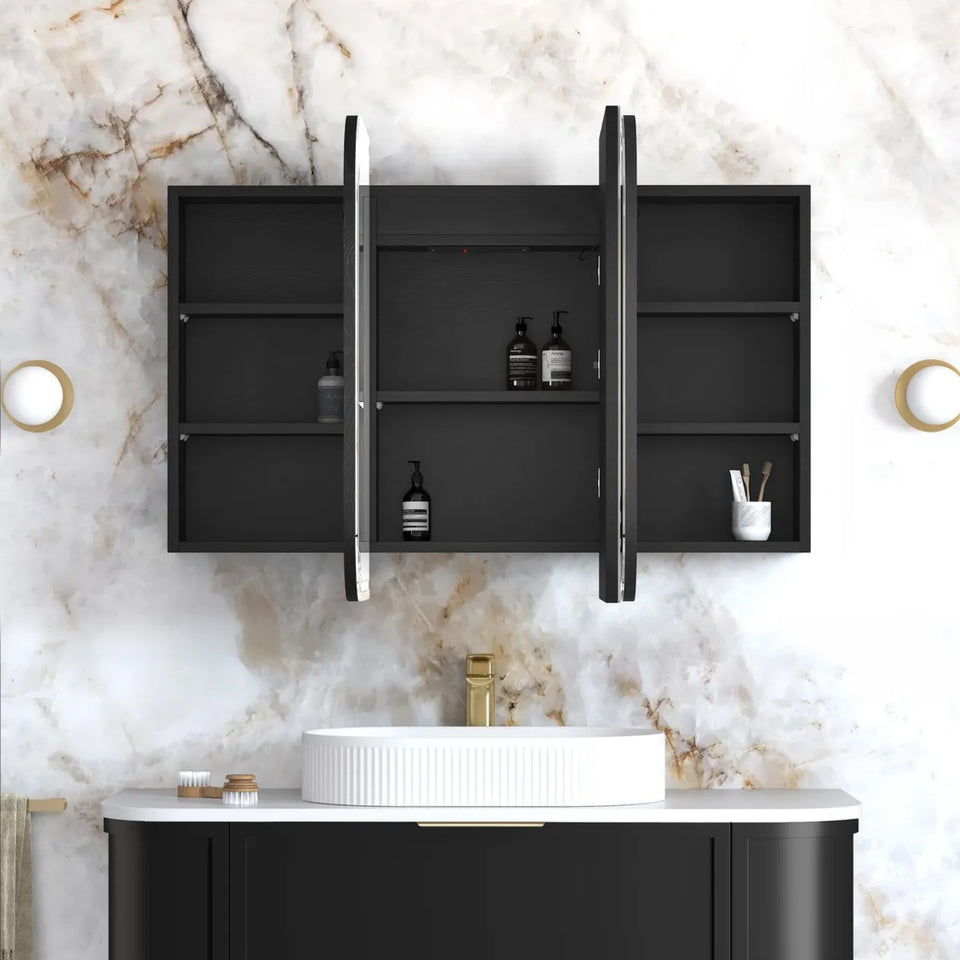 Otti Newport LED Shaving Cabinet Premium Edition - Black