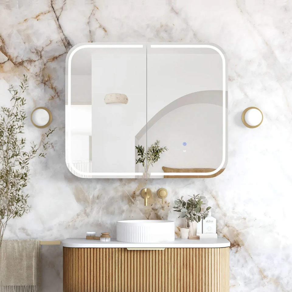 Otti Newport LED Shaving Cabinet Premium Edition - Woodland Oak