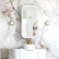 Otti Newport Soft Square LED Shaving Cabinet White LED-SSQ9045-VP | The Blue Space