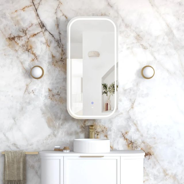 Otti Newport Soft Square LED Shaving Cabinet White