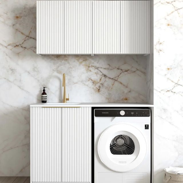 Otti Noosa 1305mm Laundry Set B - White  | The Blue Space