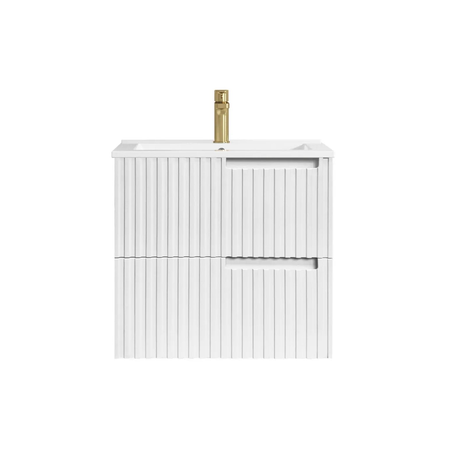 Otti Noosa Wave Board Wall Hung Vanity with Slimline Ceramic Top NS600WCT-KIT - The Blue Space