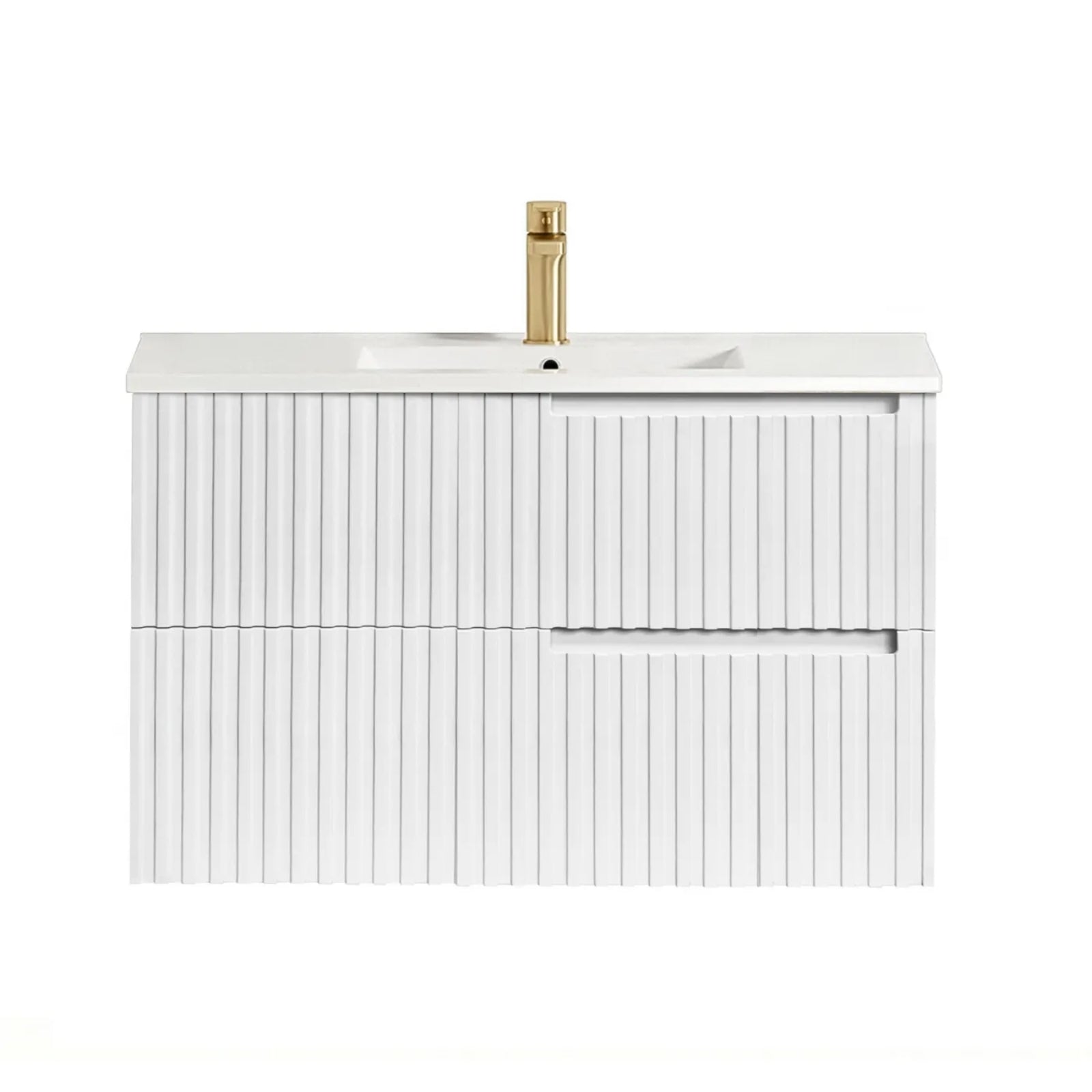 Otti Noosa Wave Board Wall Hung Vanity with Slimline Ceramic Top NS900WCT-KIT - The Blue Space