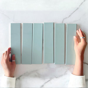 Pale Blue Bella Subway Tile Matte 65 x 265 x 7mm Ceramic
