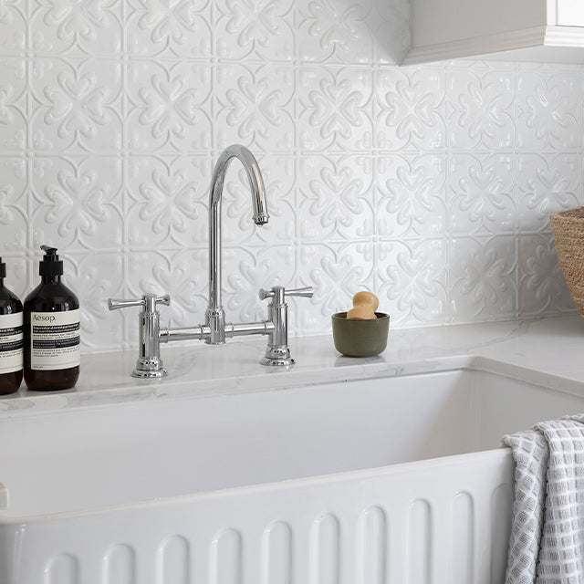 Lifestyle; Phoenix Cromford Exposed Sink Kitchen Tap Set Chrome - The Blue Space