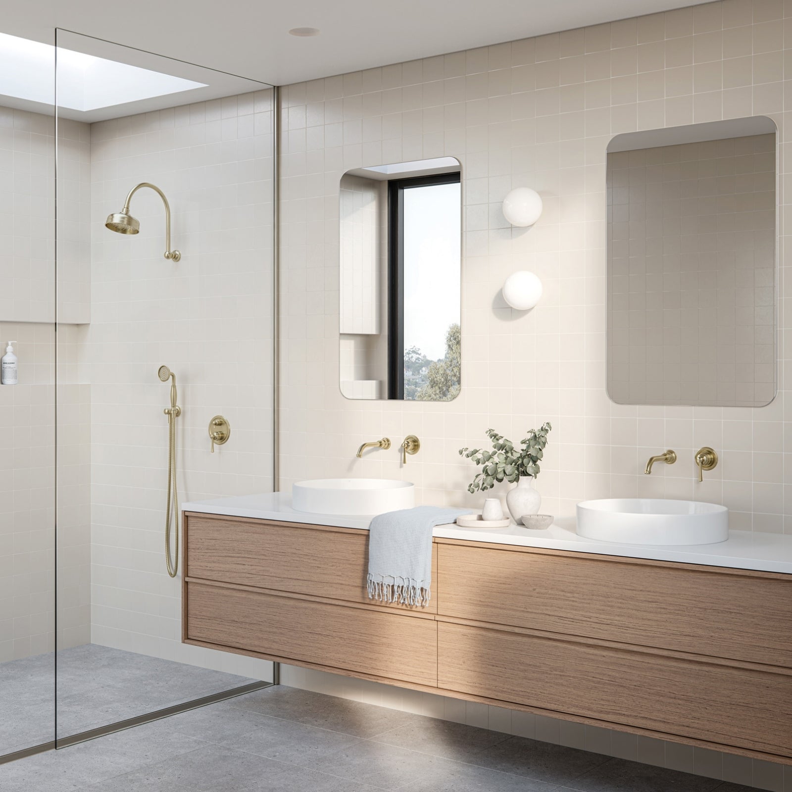 Lifestyle 4 Phoenix Cromford SwitchMix Shower / Wall Mixer Brushed Gold (Complete Kit) 134-2800-12-1-KIT - The Blue Space