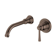Phoenix Cromford SwitchMix Wall Basin / Bath Mixer Set - Brushed Bronze (Complete Kit)