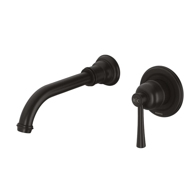 Phoenix Cromford SwitchMix Wall Basin / Bath Mixer Set Matte Black