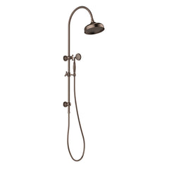 Phoenix Cromford Twin Shower 210mm Rose - Brushed Bronze