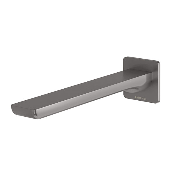 Phoenix Gloss MKII Wall Basin / Bath Outlet 200mm Brushed Carbon - The Blue Space