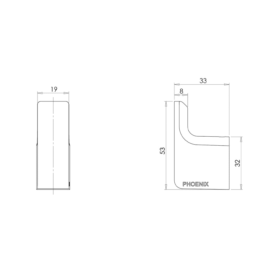 Phoenix Gloss Robe Hook - Brushed Bronze
