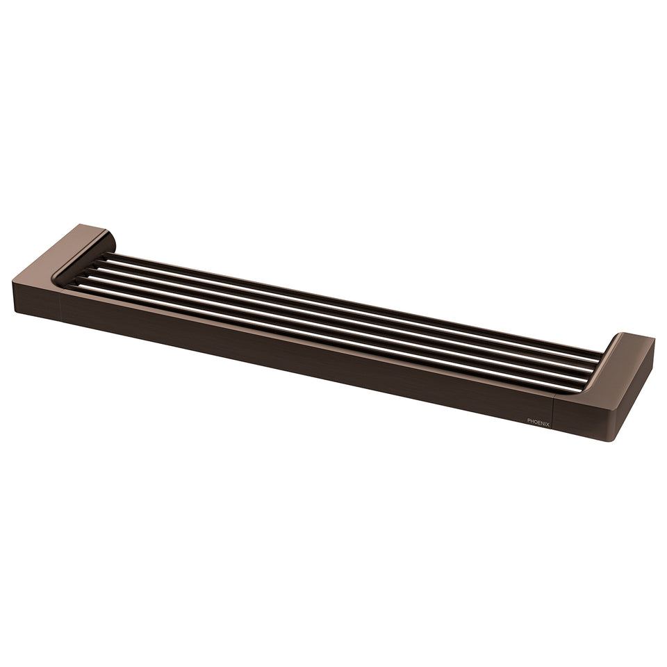 Phoenix Gloss Shower Shelf - Brushed Bronze