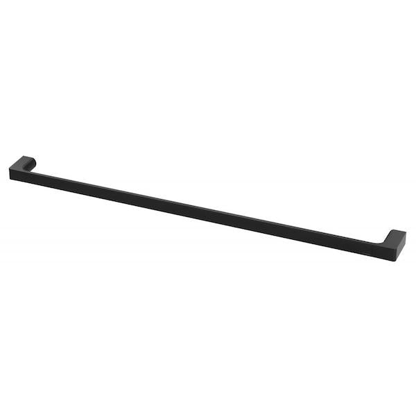 Phoenix Gloss Single Towel Rail-Matte Black 800 - the blue space