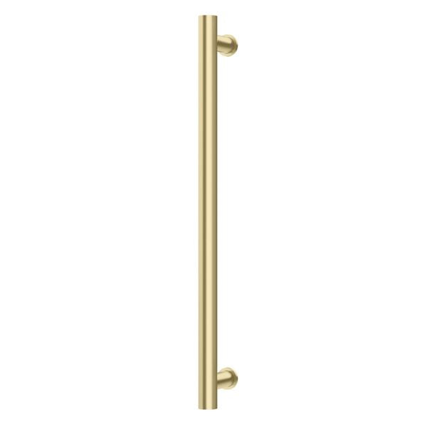 Phoenix Heated Towel Rail Round 600mm - Brushed Gold - Image 1