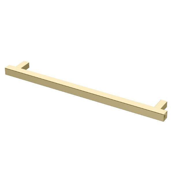 Phoenix Heated Towel Rail Square 600mm - Brushed Gold - 651-8760-12 - Horizontal View