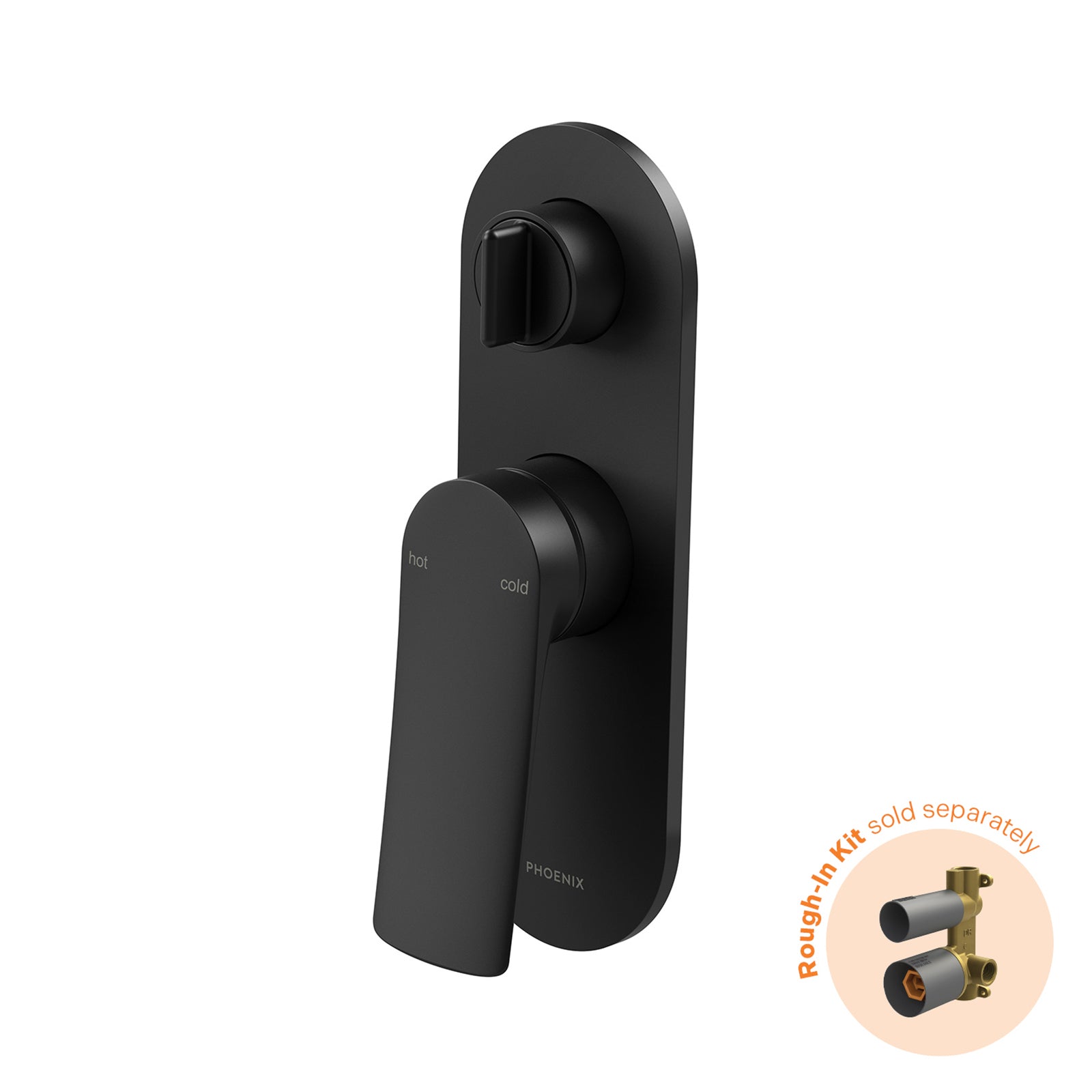 Phoenix Kusabi Switchmix Shower Bath Diverter Mixer Fit Off Kit - Matte Black 138-2940-10-1 - The Blue Space