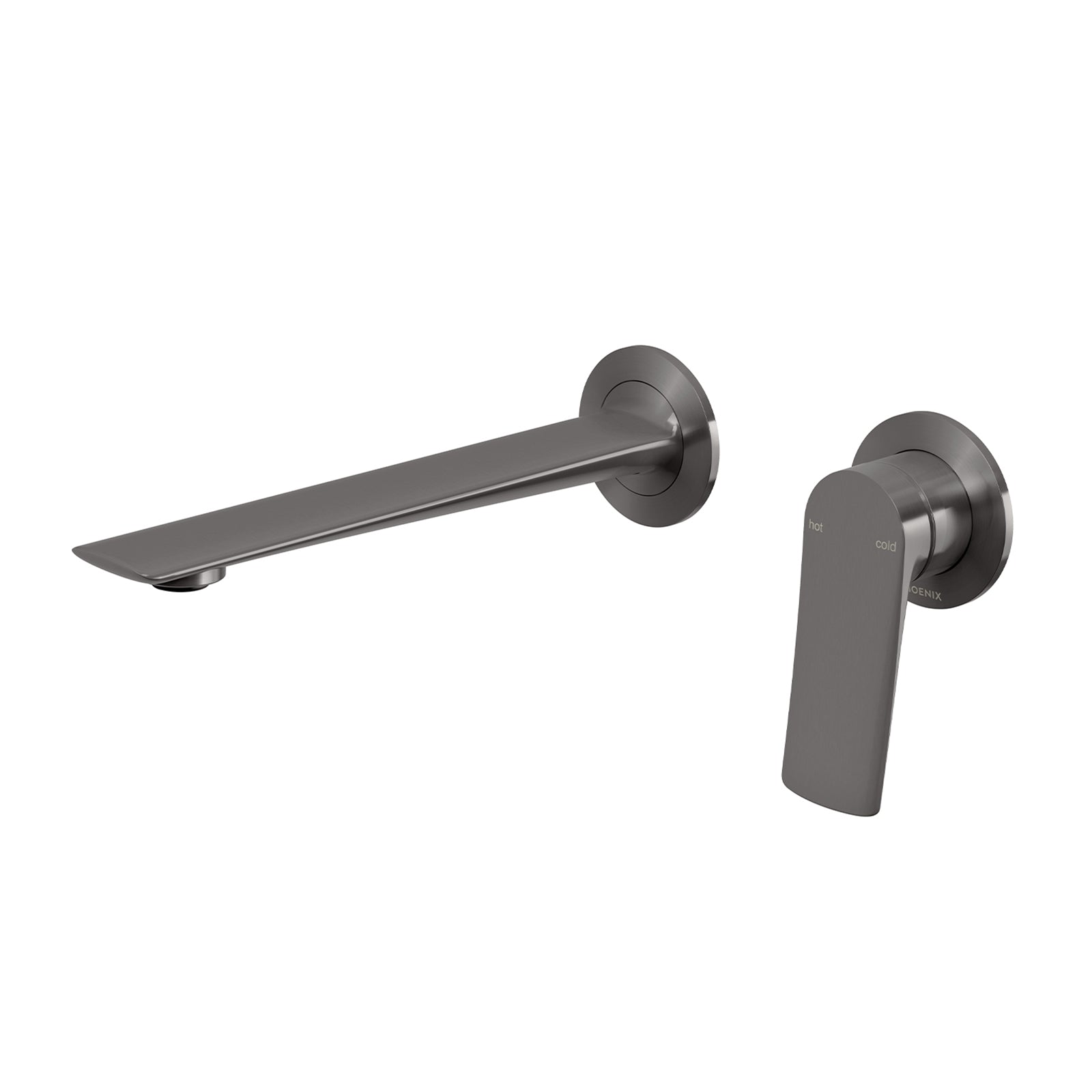 Phoenix Kusabi Switchmix Wall Basin Bath Mixer Set 200mm - Brushed Carbon 138-2810-31-1 - The Blue Space
