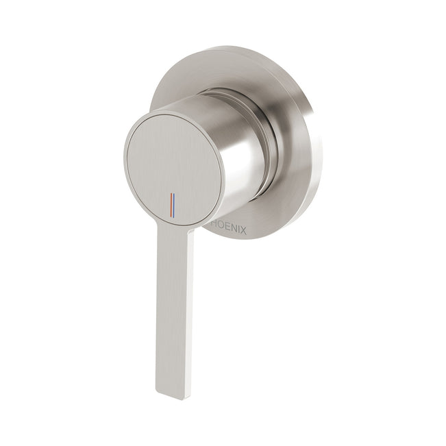 Phoenix Lexi Mkii Switchmix Shower Wall Mixer - Brushed Nickel 123-2800-40 - The Blue Space