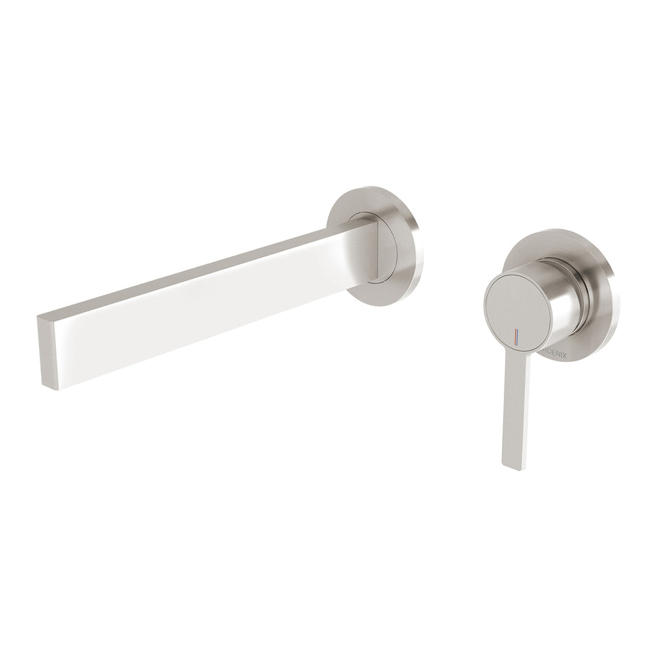 Phoenix Lexi MKII SwitchMix Wall Basin Mixer Set 200mm - Brushed Nickel