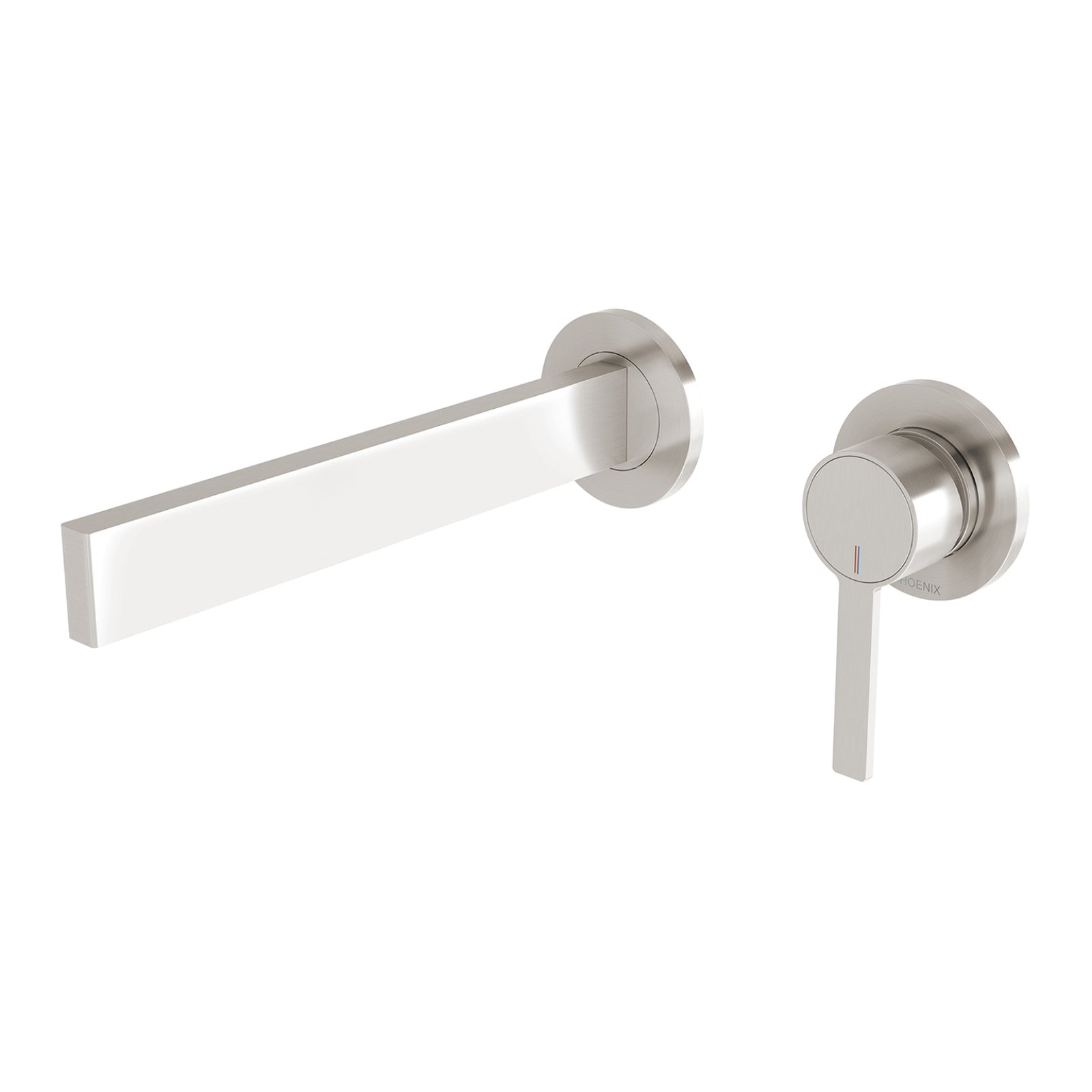 Phoenix Lexi Mkii Switchmix Wall Bath Mixer Set 200mm - Brushed Nickel 123-2820-40 - The Blue Space