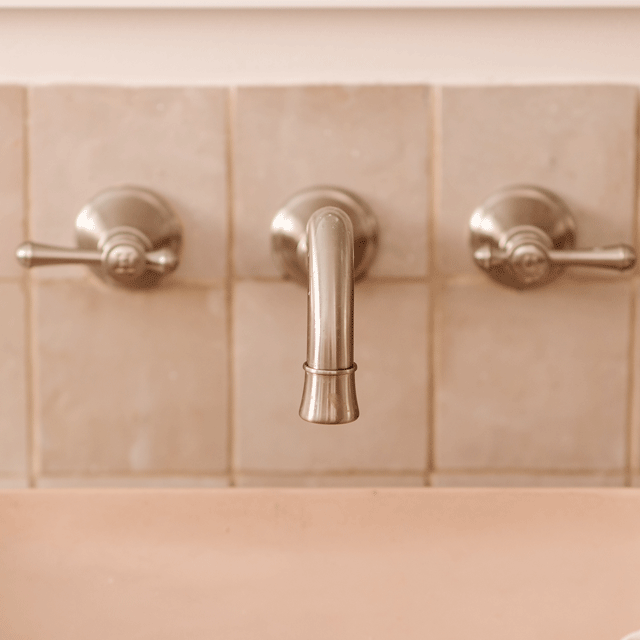 Phoenix Nostalgia Shepherds Crook Brushed Nickel taps at the blue space