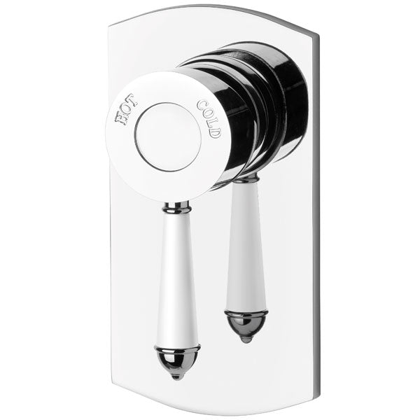 Phoenix Nostalgia Shower / Wall Mixer- Chrome/White - the blue space