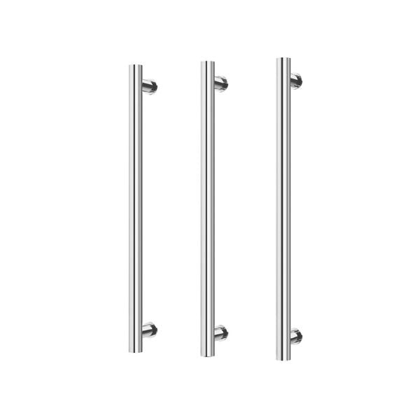 Phoenix Heated Triple Towel Rail Round 600mm - Chrome