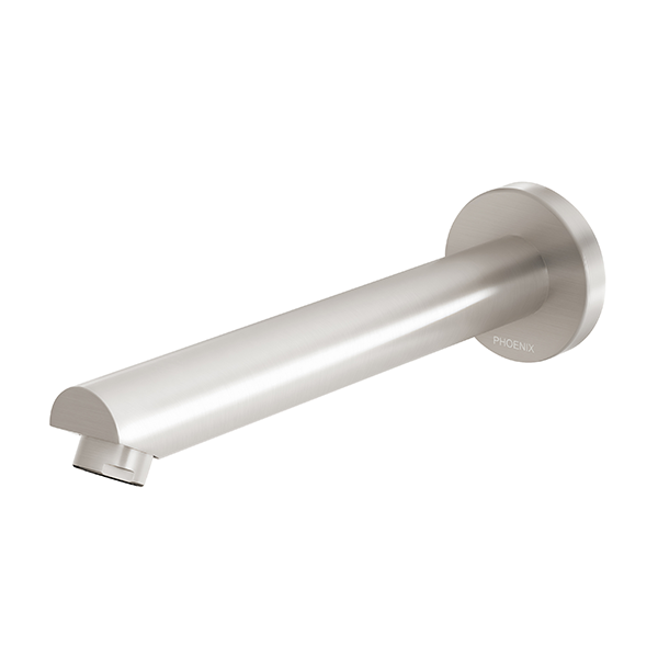 Phoenix Pina Wall Bath/Basin Outlet 180mm Brushed Nickel - The Blue Space