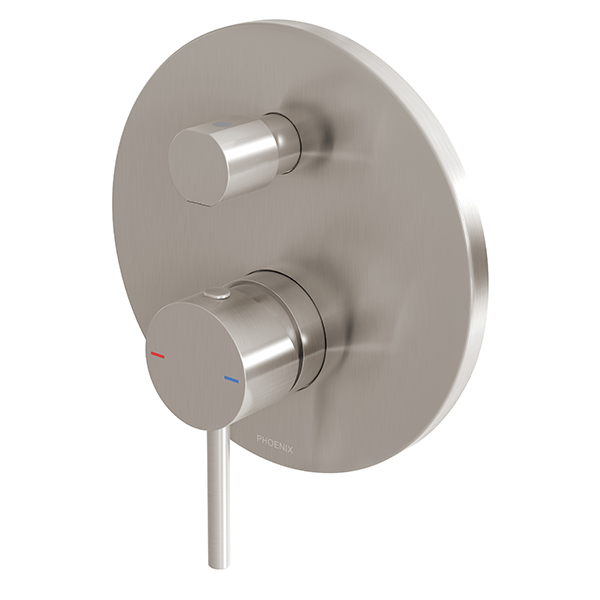Phoenix Pina Shower/Bath Diverter Brushed Nickel - The Blue Space