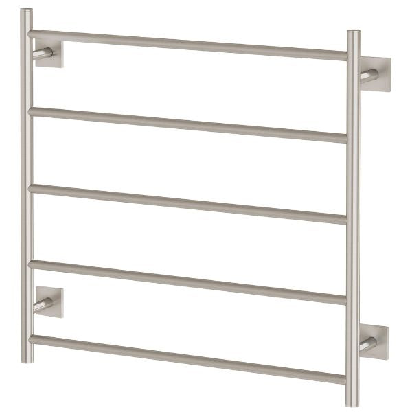 Phoenix Radii Heated Towel Ladder 750mm Brushed Nickel - The Blue Space