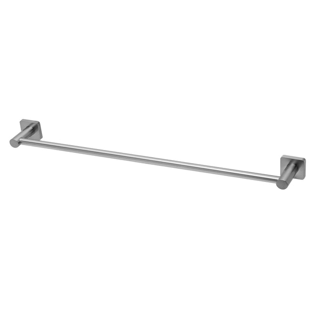 Phoenix Radii SS 316 Single Towel Rail Square Plate 600mm RS804-51 - The Blue Space