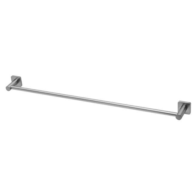 Phoenix Radii SS 316 Single Towel Rail Square Plate 800mm RS803-51 - The Blue Space