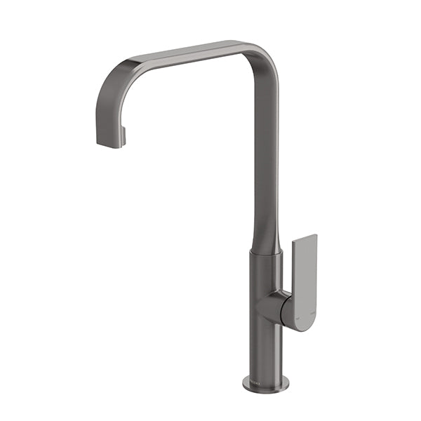 Phoenix Teel Sink Mixer 200mm Squareline - Brushed Carbon