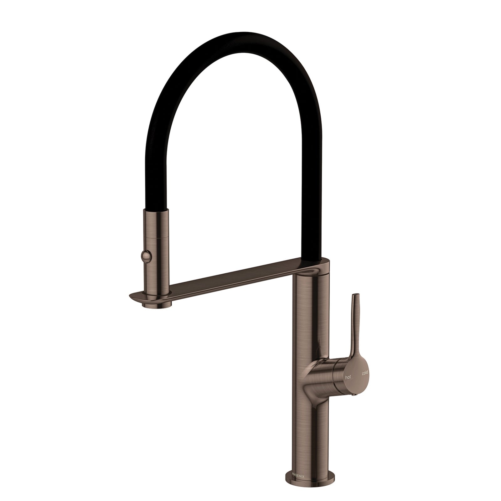 Phoenix Flexible Hose Sink Mixer 200mm - Brushed Bronze 139-7110-24-1 - The Blue Space