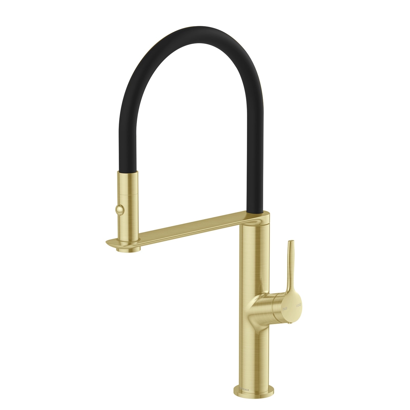 Phoenix Flexible Hose Sink Mixer 200mm - Brushed Gold 139-7110-12-1 - The Blue Space