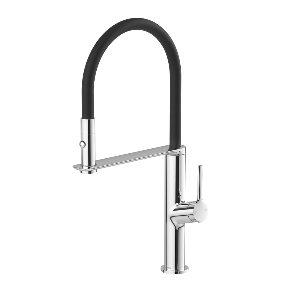 Phoenix Vask Flexible Hose Sink Mixer 200mm - Chrome