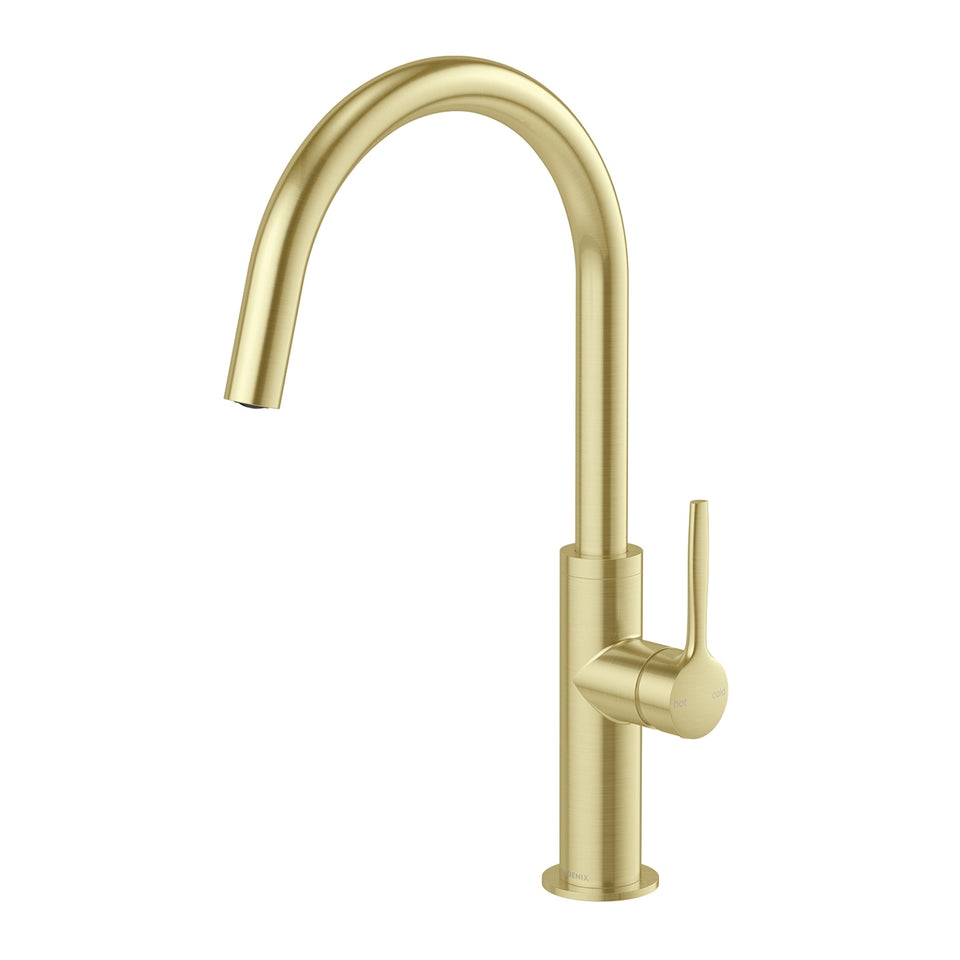 Phoenix Vask Sink Mixer 190mm - Brushed Gold