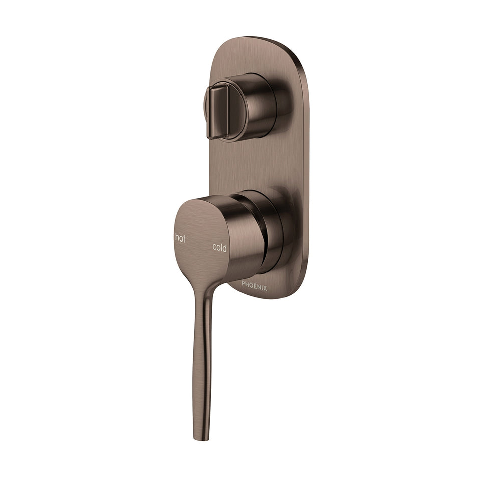 Phoenix Vask SwitchMix Shower / Bath Diverter Mixer (Complete Kit) - Brushed Bronze