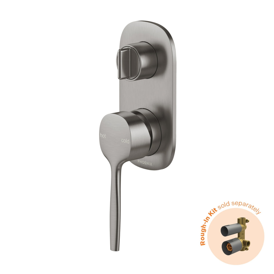 Phoenix Vask SwitchMix Shower / Bath Diverter Mixer (Fit-Off Kit Only) - Brushed Carbon