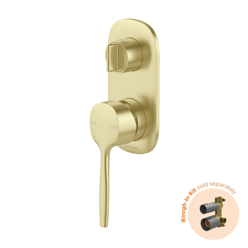 Phoenix Vask SwitchMix Shower / Bath Diverter Mixer (Fit-Off Kit Only) - Brushed Gold