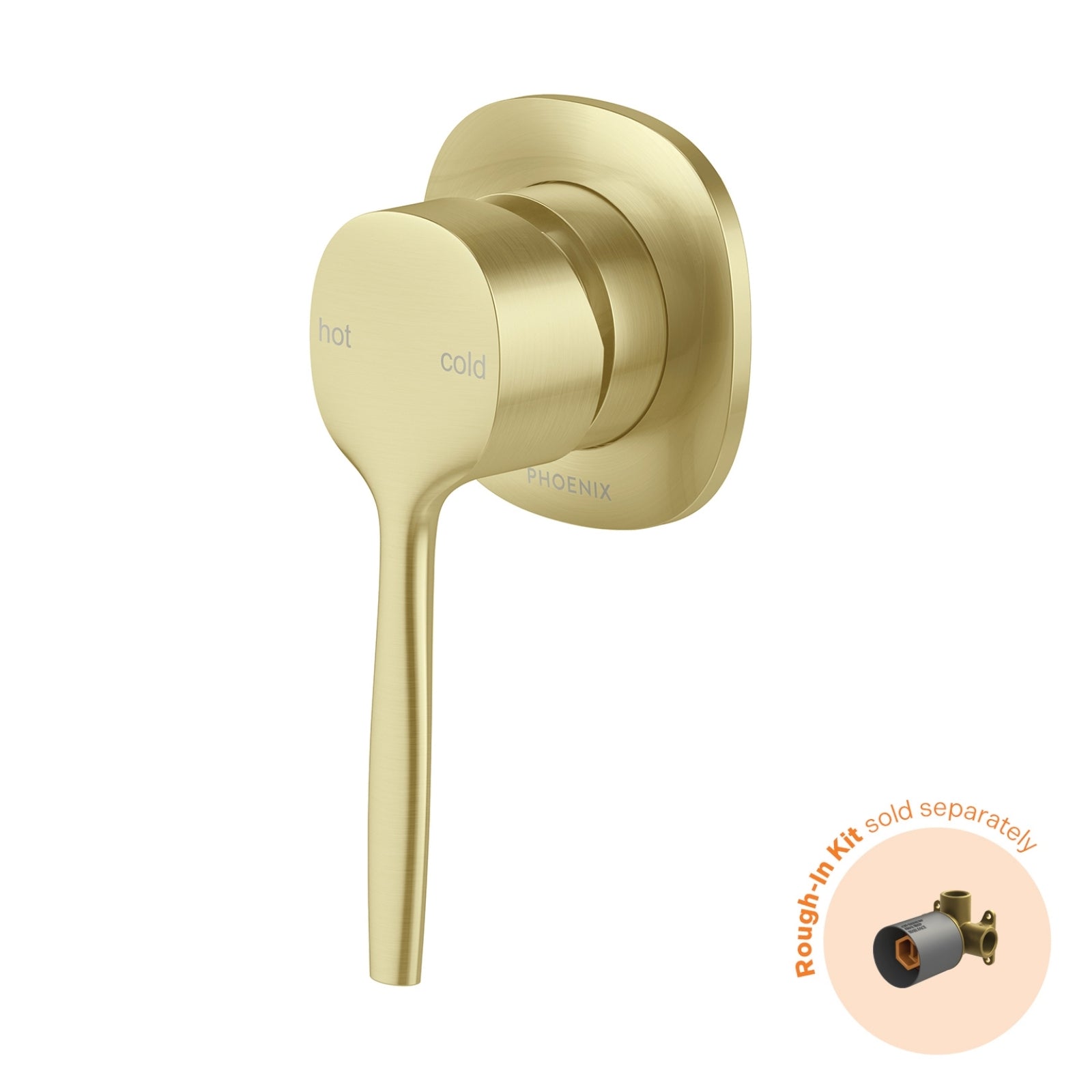 Phoenix Switchmix Shower Wall Mixer Fit Off Kit Only - Brushed Gold 139-2805-12-1 - The Blue Space
