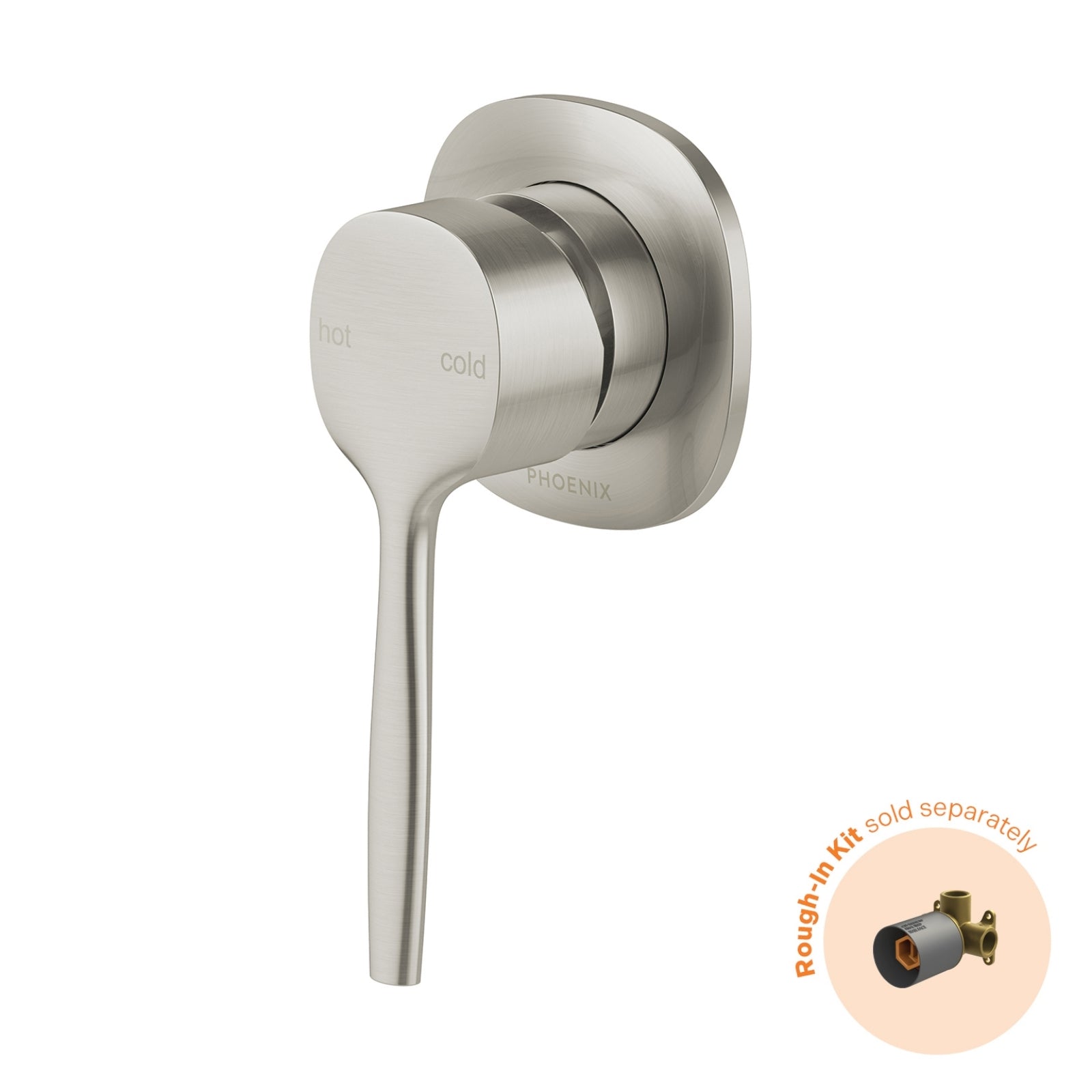 Phoenix Switchmix Shower Wall Mixer Fit Off Kit Only - Brushed Nickel 139-2805-40-1 - The Blue Space