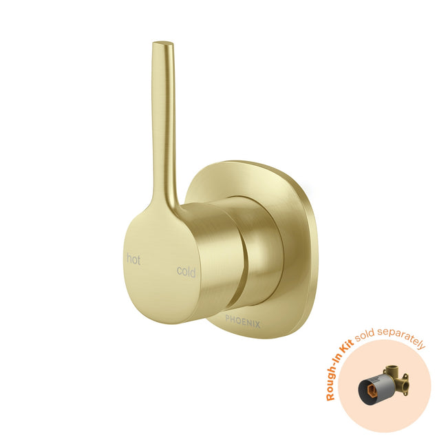 Phoenix Switchmix Shower Wall Mixer Pin Up Fit Off Kit Only - Brushed Gold 139-2808-12-1 - The Blue Space