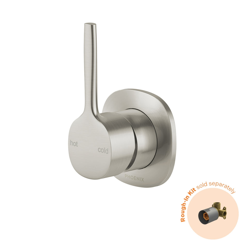 Phoenix Vask SwitchMix Shower / Wall Mixer Pin Up (Fit-Off Kit Only) - Brushed Nickel