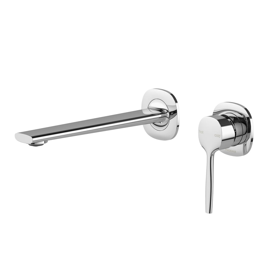 Phoenix Vask SwitchMix Wall Basin / Bath Mixer Set 200mm (Complete Kit) - Chrome