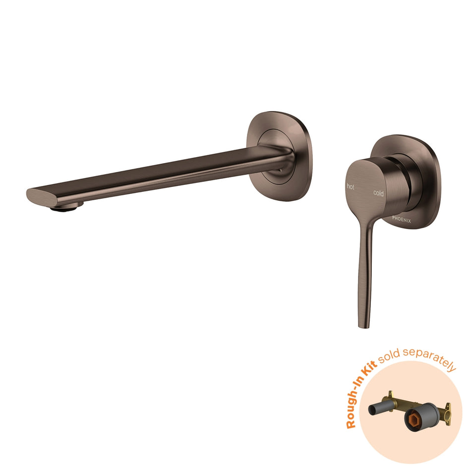 Phoenix Vask SwitchMix Wall Basin / Bath Mixer Set 200mm (Fit-Off Kit Only) - Brushed Bronze